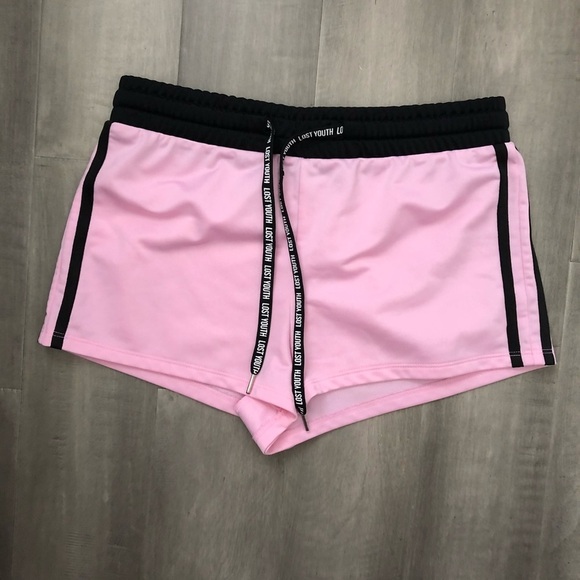 FOREVER21 Pink Lost Youth Graphic Shorts - Picture 1 of 4